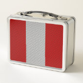 カーボンファイバー上のカナダクロムメープルリーフスタイル メタルランチボックス (裏面)