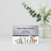 カーボンファイバー金属工具手回しメンテナンス 名刺 (スタンド正面)