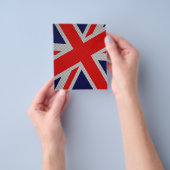 カーボンファイバー スタイル プリントのユニオンジャック チラシ (手)