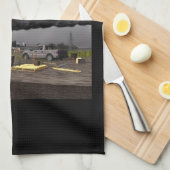 カーボンフットプリント – 人類学 キッチンタオル (四つ折り)