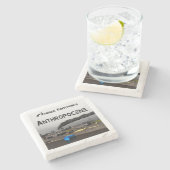 カーボンフットプリント – 人類学 ストーンコースター (横)