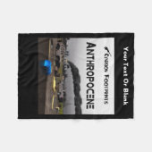 カーボンフットプリント – 人類学 フリースブランケット (正面(横))