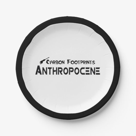 カーボンフットプリント – 人類学 ペーパープレート (正面)