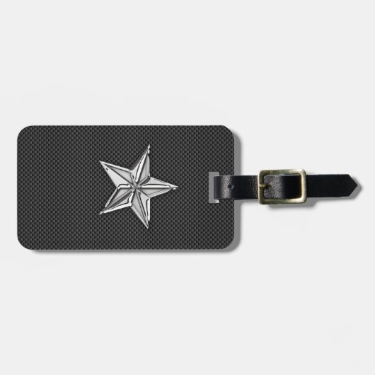 カーボンフ航海のァイバー上のクロムスター ラゲッジタグ (正面横)