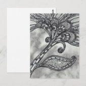 カーボン宇宙フラワー4葉書 ポストカード (正面/裏面)