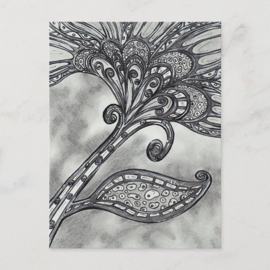 カーボン宇宙フラワー4葉書 ポストカード (正面)