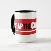 カーボン税のマグを捨てて下さい マグカップ (正面左)