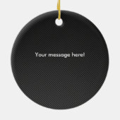 カーボン繊維が付いているスカイラインの白いシルエット セラミックオーナメント (裏面)