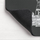 カーボン繊維のしみのボート マウスパッド (コーナー)