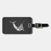 カーボン繊維のクロムスタイルのマカジキ ラゲッジタグ (正面横)