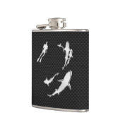 カーボン繊維のクロムダイバーnの鮫は印刷します フラスク (左)