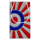 カーボン繊維のスタイルのはっきりしたなRoundelの日が差すことのデザイン スモールペーパーバッグ (裏面)