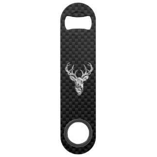 カーボン繊維のスタイルのプリントの銀製の野生のシカ スピード栓抜き
