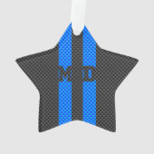 カーボン繊維のスタイルの医者MDのケリュケイオン オーナメント (裏面)