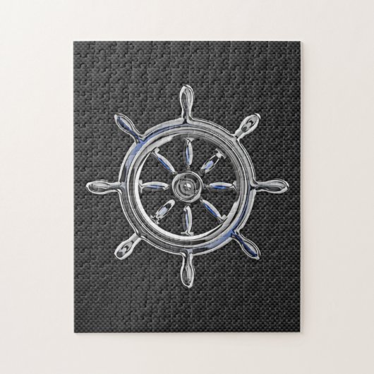 カーボン繊維のスタイルの車輪 ジグソーパズル (縦)