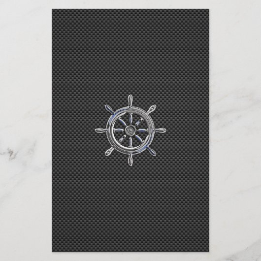 カーボン繊維のスタイルの車輪 便箋 (正面)