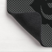 カーボン繊維のスタイルのOMのはす精神性のヨガ マウスパッド (コーナー)