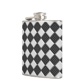 カーボン繊維のプリントのクロムチェッカー フラスク (左)