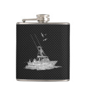 カーボン繊維のプリントのクロムマカジキの漁船 フラスク (正面)