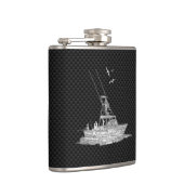 カーボン繊維のプリントのクロムマカジキの漁船 フラスク (右)