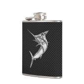 カーボン繊維のプリントのクロムマカジキ フラスク (左)