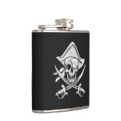 カーボン繊維のプリントのクロム海賊 フラスク (右)