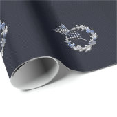 カーボン繊維のプリントのスコットランド人のアザミのようなクロム ラッピングペーパー (ロールコーナー)