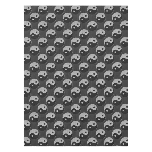 カーボン繊維のプリントのスタイルのはっきりしたな陰陽 テーブルクロス (正面)