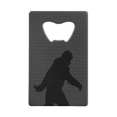 カーボン繊維のプリントのビッグフット クレジットカード栓抜き (正面)