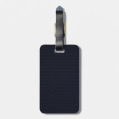 カーボン繊維のプリントの銀のスコットランド人のアザミ ラゲッジタグ (裏面縦)