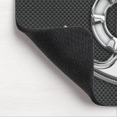 カーボン繊維のライフセーバーのいかりのようなクロム マウスパッド (コーナー)