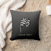 カーボン繊維の一見のチェック模様の旗 クッション (ブランケット)