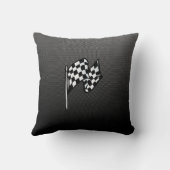 カーボン繊維の一見のチェック模様の旗 クッション (裏面)