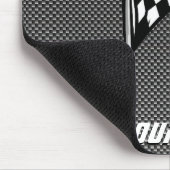 カーボン繊維の一見のチェック模様の旗 マウスパッド (コーナー)