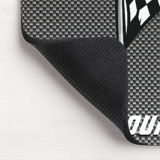 カーボン繊維の一見のチェック模様の旗 マウスパッド (コーナー)