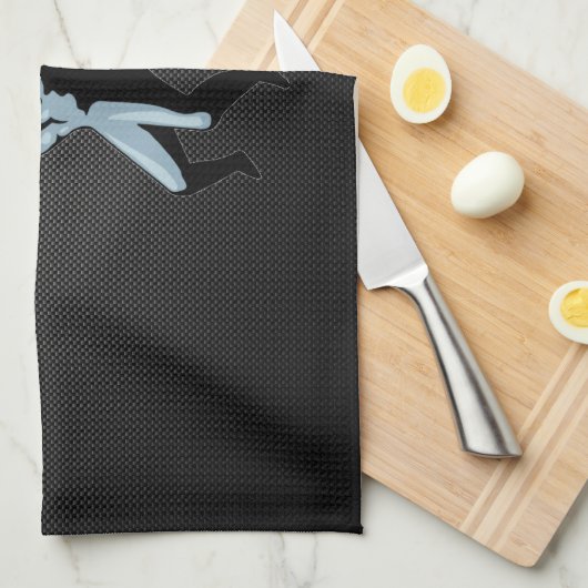 カーボン繊維の一見のボディービルダー キッチンタオル (四つ折り)