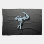 カーボン繊維の一見のボディービルダー キッチンタオル (横)