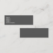 カーボン繊維の細い名刺 スキニー名刺 (正面/裏面)