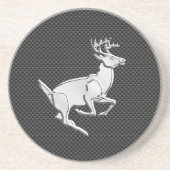 カーボン繊維の装飾のクロム連続したシカ コースター (正面)