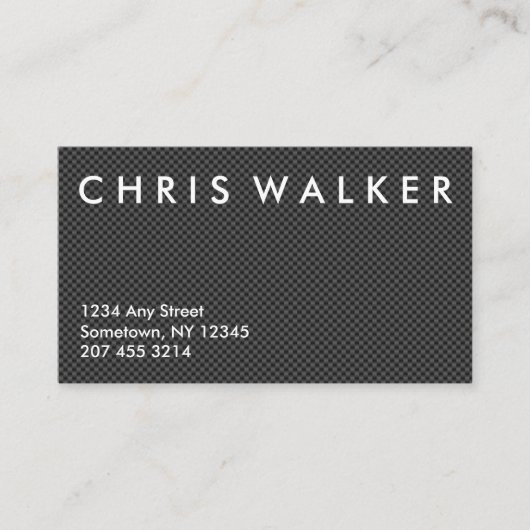 カーボン繊維の質の専門の名刺 名刺 (正面)