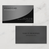カーボン繊維の金属のプロフェッショナルの黒 名刺 (正面/裏面)