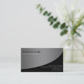 カーボン繊維の金属のプロフェッショナルの黒 名刺 (スタンド正面)