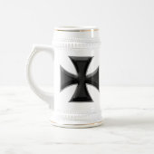 カーボン繊維の鉄の交差の黒 ビールジョッキ (左)