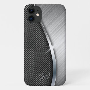カーボン繊維は及び金属4のSpeckの箱にブラシをかけました iPhone 11 ケース