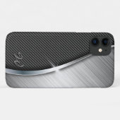 カーボン繊維は及び金属4のSpeckの箱にブラシをかけました Case-Mate iPhoneケース (裏面(横))