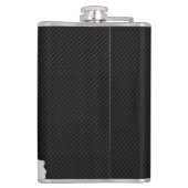 カーボン繊維を持つ金属遠ぼえのオオカミ フラスク (裏面)