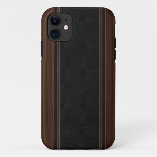 カーボン繊維及び暗い木製のiPhone 5の箱 Case-Mate iPhoneケース (裏面)