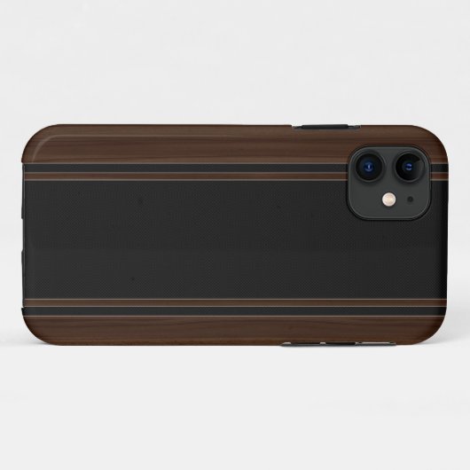 カーボン繊維及び暗い木製のiPhone 5の箱 Case-Mate iPhoneケース (裏面(横))