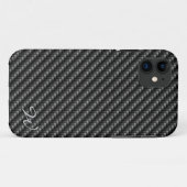 カーボン繊維2のSpeckの場合 Case-Mate iPhoneケース (裏面(横))