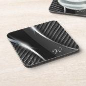 カーボン繊維3のコースター コースター (左側)